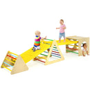 5 in 1 Kids Triangle Climber Play Gym Set with 2 Ramps by LJGDeals