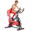Magnetic Exercise Bike Fitness Cycling Bike with 35Lbs Flywheel for Home and Gym-Black & Red by LJGDeals