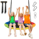 40 Inch 770 lbs Flying Saucer Tree Swing Kids Gift with 2 Tree Hanging Straps-Multicolor by LJGDeals