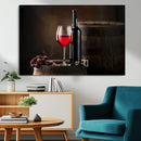 Red Wine and Bottle Canvas Print by MyGreatCanvas | Canvas Wall Art Prints | Photo Prints & Wall Decor