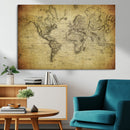 Push Pin World Map Canvas Print – Travel Tracker Wall Art