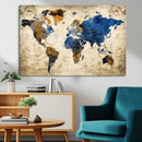 World Map Canvas Print – Detailed Map of the World Wall Art by MyGreatCanvas | Canvas Wall Art Prints | Photo Prints & Wall Decor