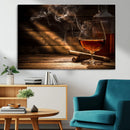 Whiskey and Cigar Wall Art Canvas Print by MyGreatCanvas | Canvas Wall Art Prints | Photo Prints & Wall Decor