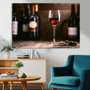 Red Wine and Bottle Canvas Print by MyGreatCanvas | Canvas Wall Art Prints | Photo Prints & Wall Decor