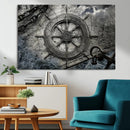 Ship Steering Wheel Vintage Wall Art Canvas Print by MyGreatCanvas | Canvas Wall Art Prints | Photo Prints & Wall Decor