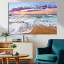 Coastal Sunset Art Beach Canvas Wall Art Print | Ocean Waves by MyGreatCanvas | Canvas Wall Art Prints | Photo Prints & Wall Decor