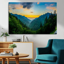 Green Forest Wall Art Canvas Print