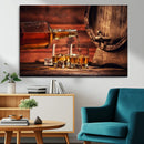 Whiskey and Cigar Canvas Wall Art | 3 Panel Bar Room Decor by MyGreatCanvas | Canvas Wall Art Prints | Photo Prints & Wall Decor