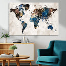 World Map Canvas Print – Framed Travel Map Wall Art for by MyGreatCanvas | Canvas Wall Art Prints | Photo Prints & Wall Decor