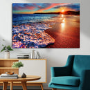 Colorful Coastal Sunset on the Beach Canvas Print, Ocean
