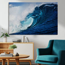 Ocean Wave at Sunset Canvas Art, Large Wall Print of Vibrant