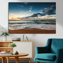 Ocean Beach Wall Art Canvas Print Sunset Artwork Print