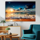 Golden Hour Sunset Over Ocean Waves Wall Art Canvas Print | by MyGreatCanvas | Canvas Wall Art Prints | Photo Prints & Wall Decor