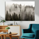 Foggy Mountain Wall Art | 3-Panel Foggy Forest and Mountain