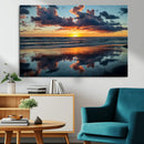 Beach Sunset Print - Stunning Ocean Canvas Artwork with