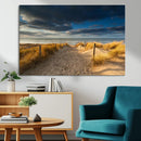 Ocean Beach Dark Clouds Wall Art Canvas Print