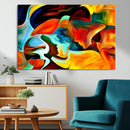 Human Love Figures Abstract Wall Art Canvas Print
