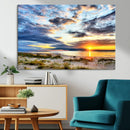 Sunset On The Ocean Wall Art Canvas Print