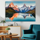 Landscape Mountain and Lake View Wall Art Canvas Print