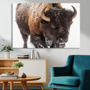 Bison Wall Art Canvas Print For Farmhouse, Wild Animal Wall by MyGreatCanvas | Canvas Wall Art Prints | Photo Prints & Wall Decor