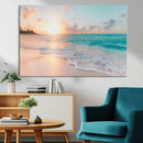 Beach Wall Art - Stunning Ocean Sunset Canvas Print with