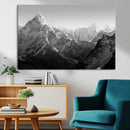 Everest Himalaya Mountain Peaks Black & White Triptych