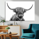 Scottish Highland Cow Cattle Art Print Wall Art Canvas Print by MyGreatCanvas | Canvas Wall Art Prints | Photo Prints & Wall Decor