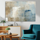 Abstract Blue and Beige Wall Art, Modern Minimalist Canvas