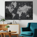 World Map Canvas Print – Detailed Map of the World Wall Art