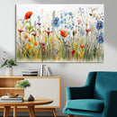 Colorful Wildflower Canvas Wall Art - Vibrant Floral