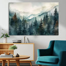 Serenity Forest Wall Art Canvas | Foggy Mountain Landscape