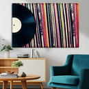 Vinyl Record and Album Collection Canvas Wall Art - Retro