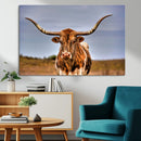Texas Longhorn Wall Art Print, Framed Longhorn Cow Wall Art