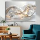 Abstract art Grey and Gold Lines Wall Art