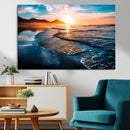 Beach Ocean Sunset on the Sea Wall Art Canvas, Beach Ocean by MyGreatCanvas | Canvas Wall Art Prints | Photo Prints & Wall Decor