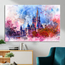 Disney Wall Art: Dreamy Watercolor Cinderella Castle Canvas by MyGreatCanvas | Canvas Wall Art Prints | Photo Prints & Wall Decor
