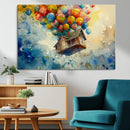 UP-Inspired Floating House with Balloons Canvas Art –