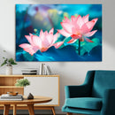 Pink Lotus Flower Canvas Wall Art | Vibrant Floral Wall by MyGreatCanvas | Canvas Wall Art Prints | Photo Prints & Wall Decor