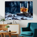 Whiskey Ice Wall Art Canvas Print