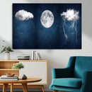 Dark Blue Cloud Art, 3 Piece Indigo Blue Wall Art, Aesthetic by MyGreatCanvas | Canvas Wall Art Prints | Photo Prints & Wall Decor