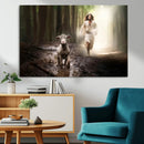 Jesus Canvas Wall Art - Jesus Running After Lost Lamb, by MyGreatCanvas | Canvas Wall Art Prints | Photo Prints & Wall Decor