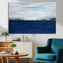 Navy Blue Abstract Wall Art Canvas Print