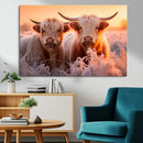 Highland Cows at Sunrise Wall Art Canvas Set – Serene and by MyGreatCanvas | Canvas Wall Art Prints | Photo Prints & Wall Decor
