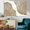 Rustic Brown Tree Ring Wall Art Canvas Print – Framed and
