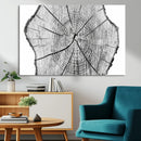 Rustic Tree Ring Wall Art Canvas Print – Framed and Ready to