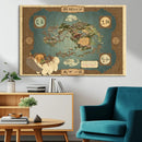 Avatar Wall Art: The Last Airbender Vintage Map - Wall Art