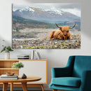 Highland Cow Horn Farm Wall Art Canvas Print