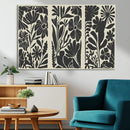 Modern Botanical Wall Art - Floral Black and White Canvas