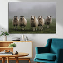Flock of Sheep in a Mystical Fog – Pastoral Wall Art Canvas by MyGreatCanvas | Canvas Wall Art Prints | Photo Prints & Wall Decor