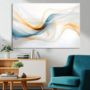 Decorative Turquoise Abstract Wave Wall Art Canvas Print